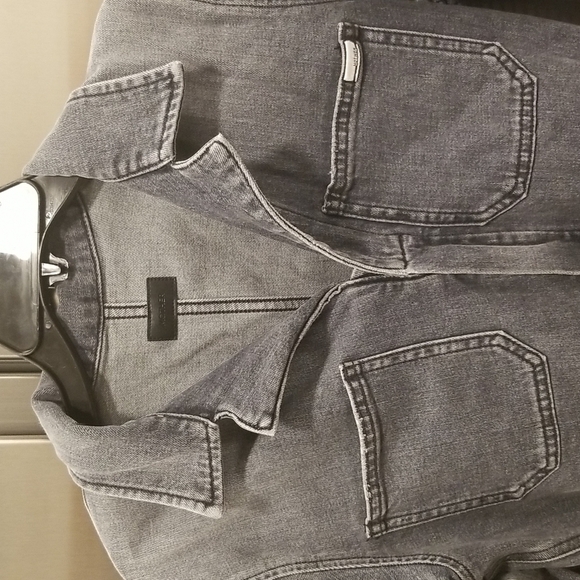 💕MOTHER💕 Half Spring Take-Off Ankle Jumpsuit Stitching in The Dark Gray Small - Picture 14 of 17